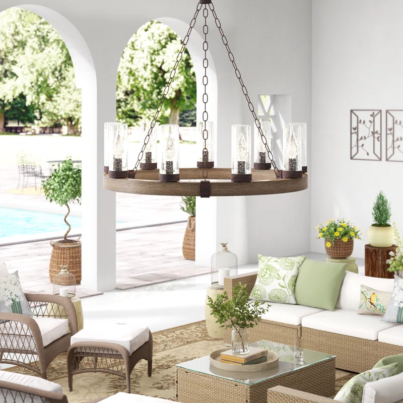 Mill Valley 9 -Bulb 27.8" H Outdoor Chandelier | Wayfair Professional