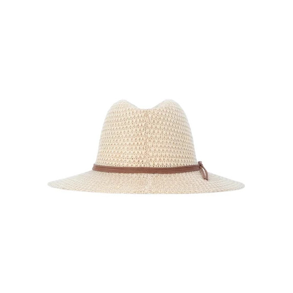 Time and Tru Women's Open Stitch Panama Hat | Walmart (US)