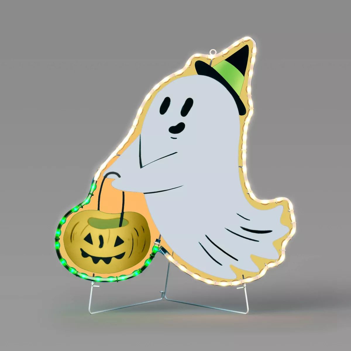 24" LED 2D Halloween Ghost with Pumpkin Sculpture Hyde & EEK!™ : Indoor/Outdoor Decor | Target