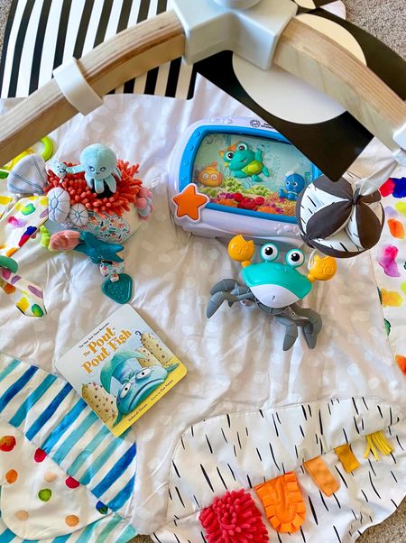 Some of baby’s favorites - sea creature edition! 
- Sensorial reef toy that can hang on playmat or be tied on car seat
- Moving crab for tummy time
- The Pout Pout Fish Book - BLUB!
- Musical crib toy. Great for tummy time too!

Linked playmat as well 


#babytoys #babybook #playmat #babyplaymat #childrensbook #summerbaby #babyfavorites #babyshowergift #newborn #coastalnurserytheme #seacritters #tummytimetoy #dancingcrab #expectingmom #babymusthave #babygift #giftforbaby #babygiftideas #seaanimals #babyboy #babygirl #babylist


#LTKbaby #LTKkids #LTKbump