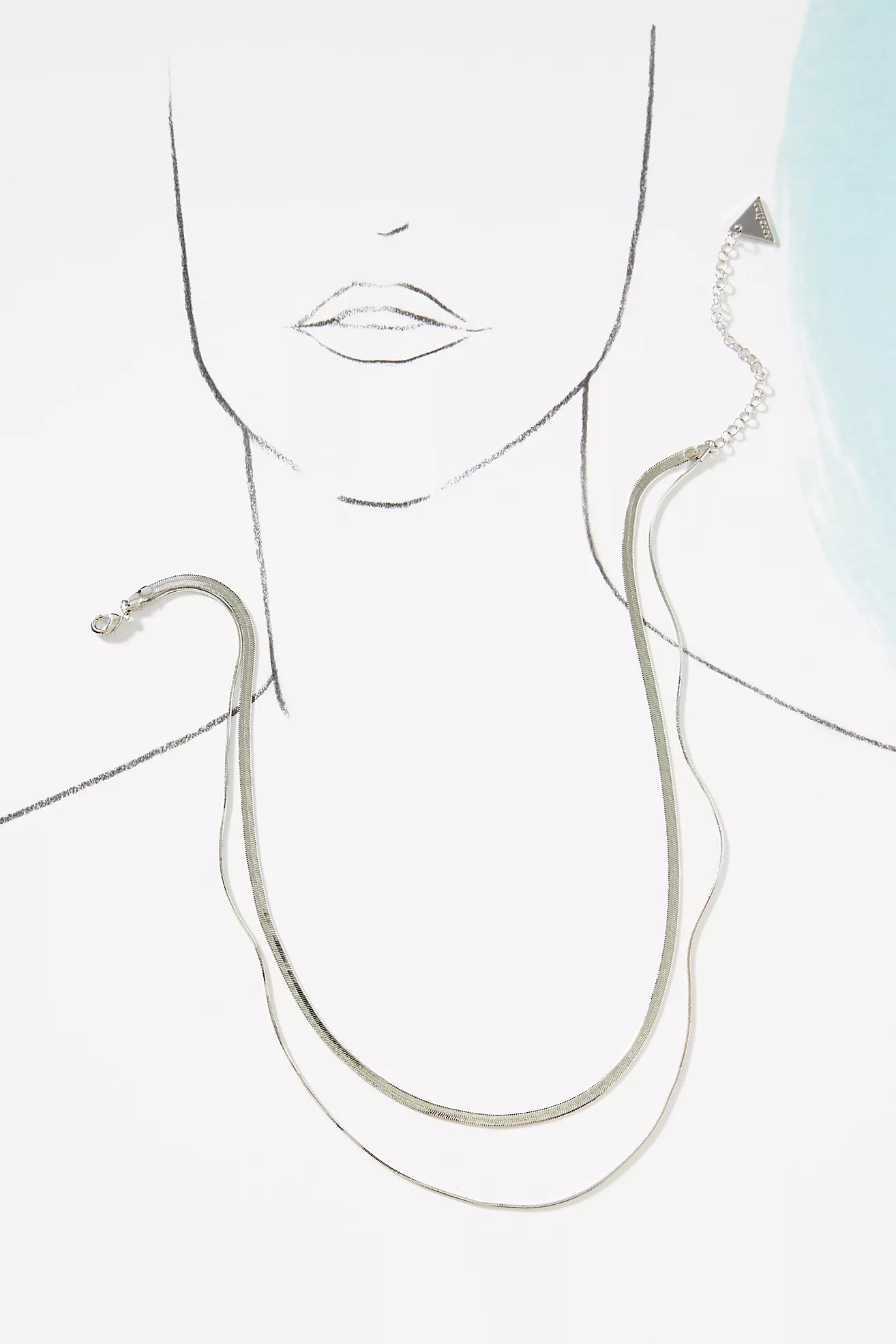 Double Layer Herringbone Necklace | Anthropologie (US)