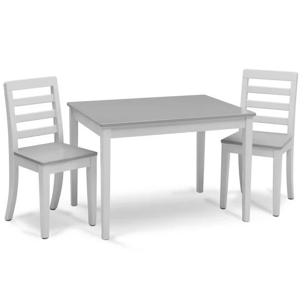 Delta Children Gateway Kids Table and 2 Chairs Set, Greenguard Gold Certified, Grey/White - Walma... | Walmart (US)
