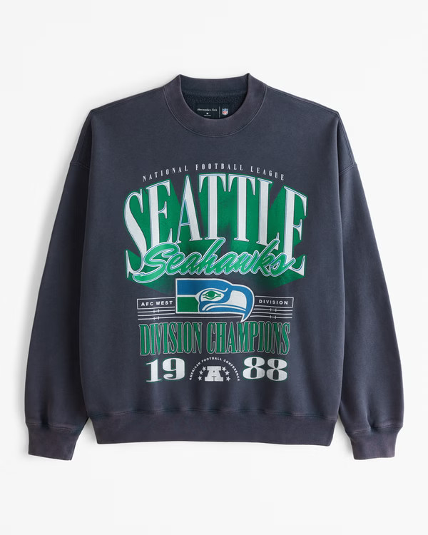 Seattle Seahawks Graphic Crew Sweatshirt | Abercrombie & Fitch (US)
