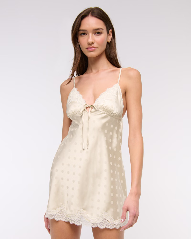 Jacquard Lace and Satin Nightie | Abercrombie & Fitch (US)