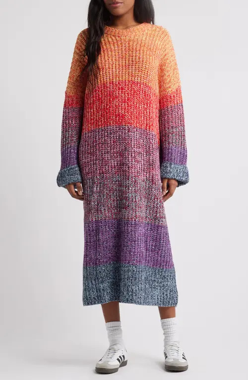 Dressed in Lala Feels Like Home Long Sleeve Sweater Dress in Rainbow at Nordstrom, Size Small | Nordstrom