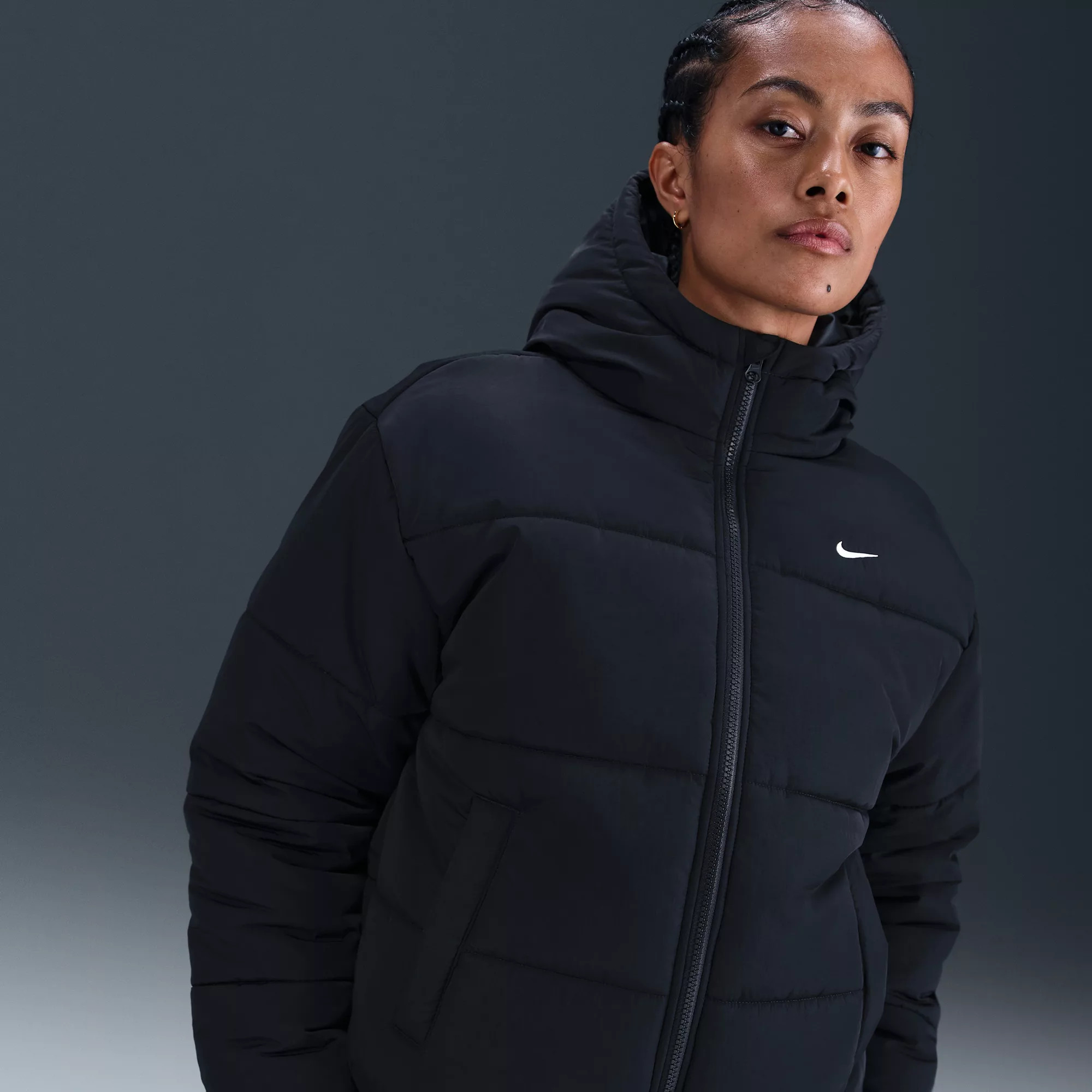 Nike Women's Sportswear Classic Therma-FIT Loose Matte Puffer, Medium, Black | DICK'S Sporting Goods