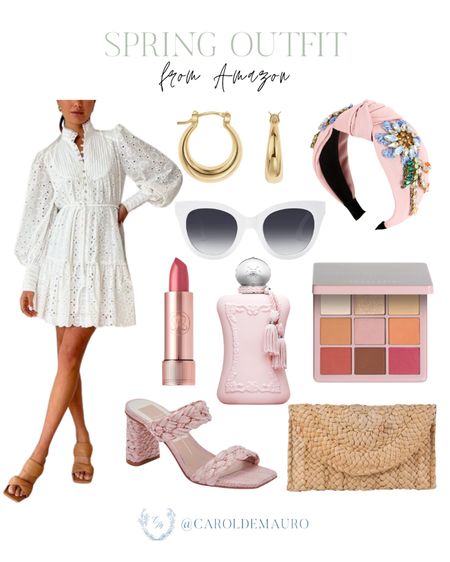 Cute spring outfit idea you can check out: a white midi dress, pink braided style sandals, raffia purse, and more!
#amazonfinds #outfitinspo #affordablefashion #vacationlook

#LTKSeasonal #LTKbeauty #LTKstyletip
