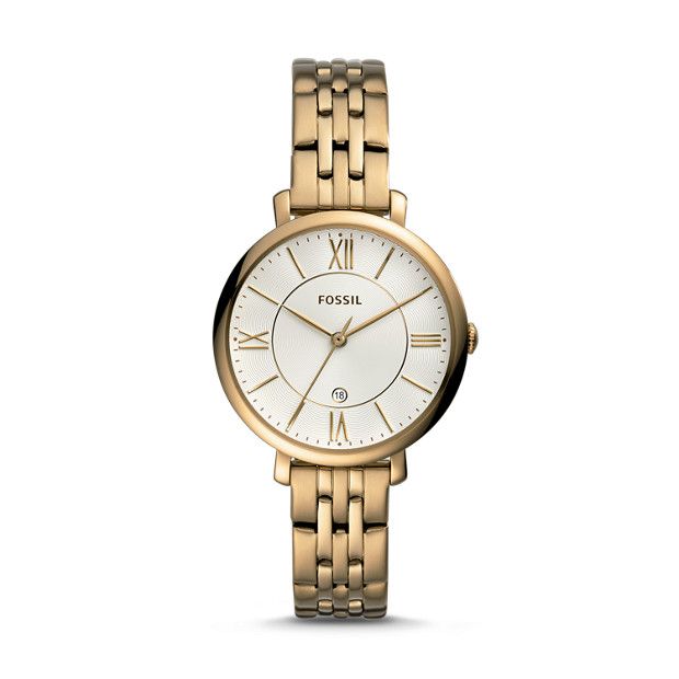 Jaqueline Three-Hand Antique Gold-Tone Stainless Steel Watch | Fossil (US)