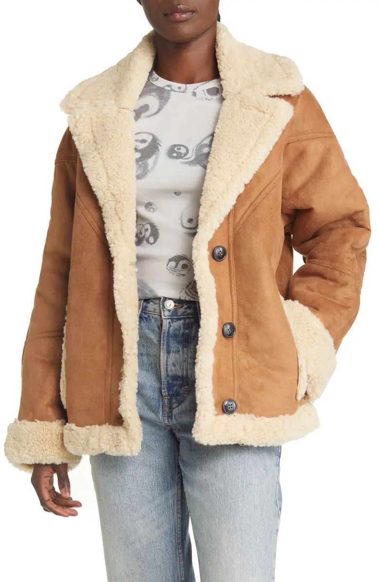 Faux Shearling Car Coat | Nordstrom