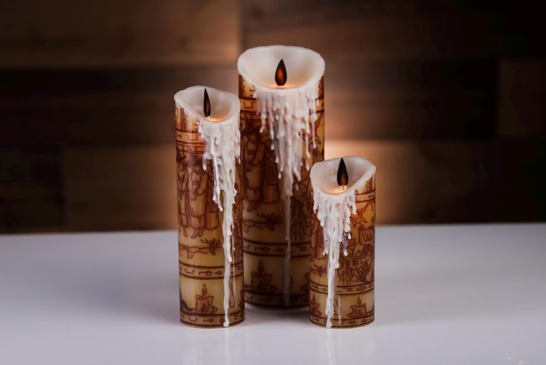 Hocus Pocus Halloween Home Decor, Black Flame Candle Replica, Real Wax Flameless Candle, LED Flic... | Etsy (US)