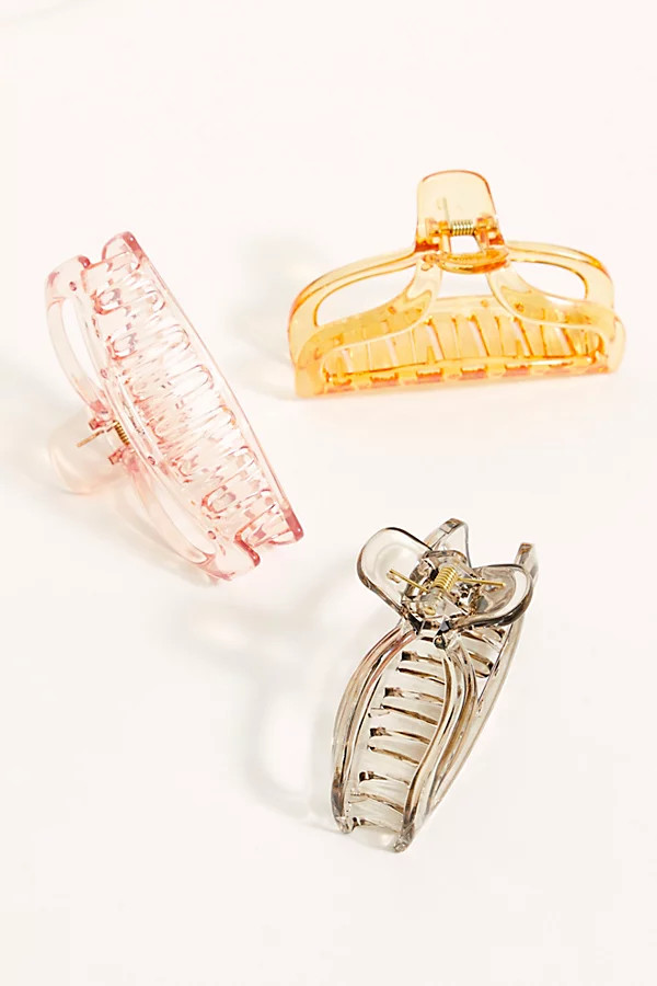 Frosted Claw Clip by Free People, Charcoal, One Size | Free People (Global - UK&FR Excluded)