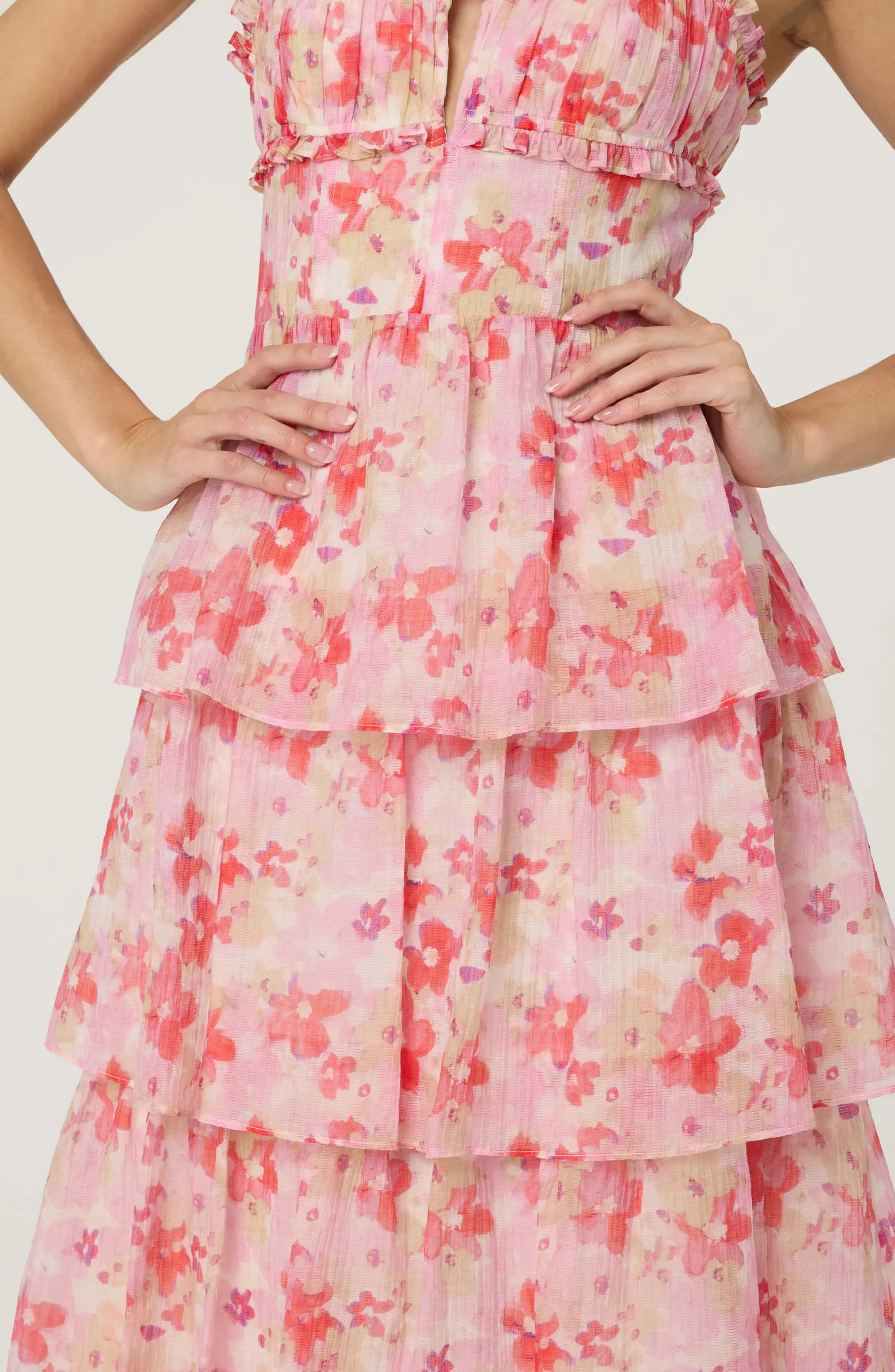 ASTR the Label Vonnessa Floral Print Tiered Maxi Dress | Nordstrom | Nordstrom