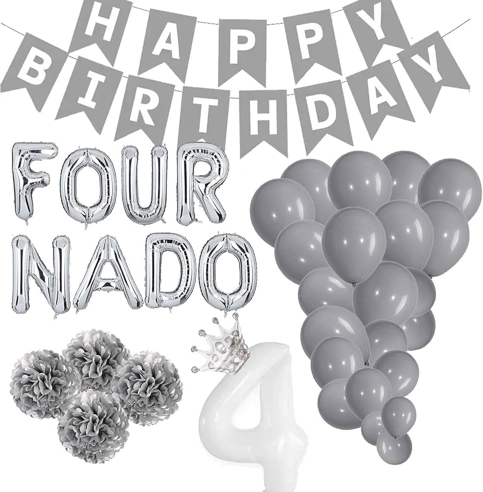 Fournado Birthday Decorations, Fournado Birthday Party Ideas, Tornado Themed Birthday Party Decor... | Amazon (US)