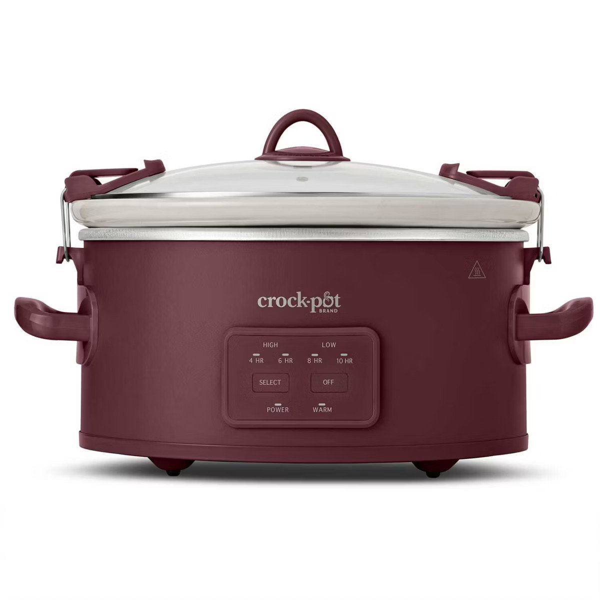 Crock-Pot 6qt Cook & Carry Programmable Slow Cooker Ceramic Lambrusco Red: 3 Settings, Dishwasher... | Target