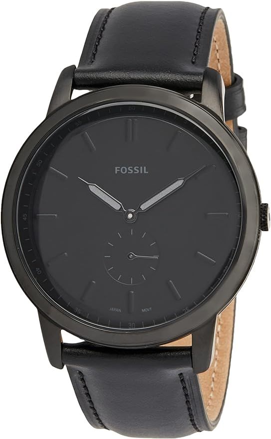Fossil Men's Minimalist Stainless Steel Slim Casual Watch | Amazon (US)