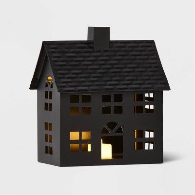 Metal House Decorative Figurine Black - Wondershop&#8482; | Target