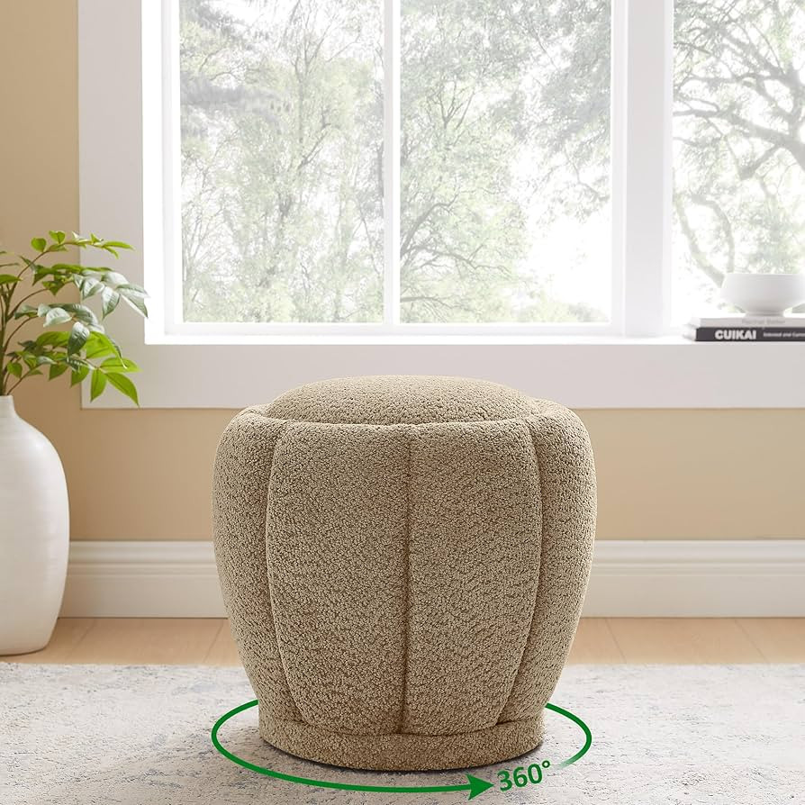 Multi-Functional Swivel Ottoman, Can be Used as a Bedroom Vanity Chair, Living Room Footstool and... | Amazon (US)