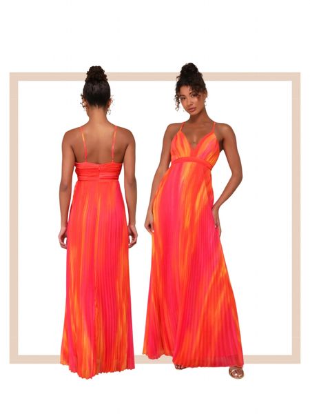 Orange watercolour pleated party maxi dress

#LTKwedding #LTKstyletip #LTKparties