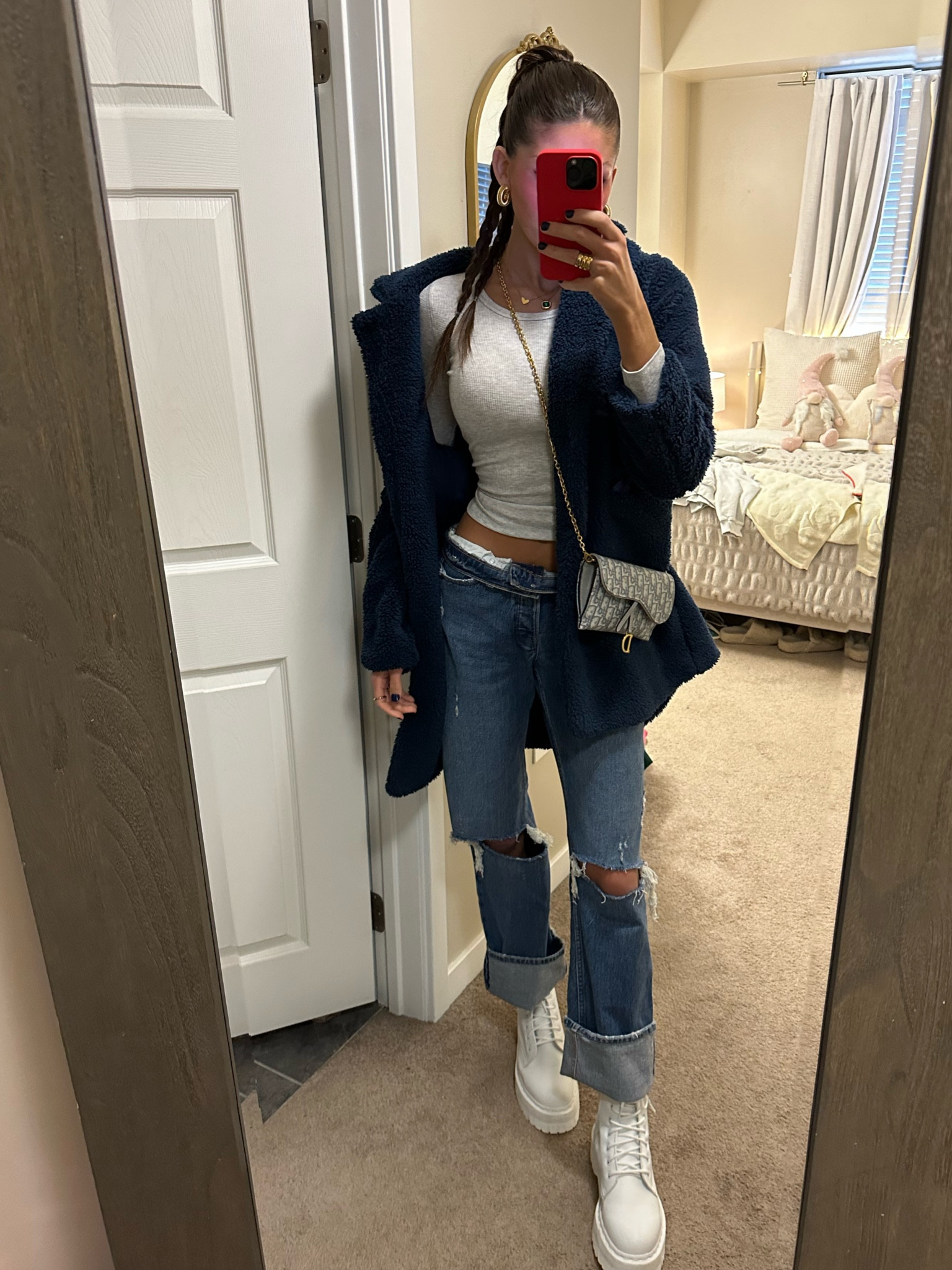 long saddle wallet with chain