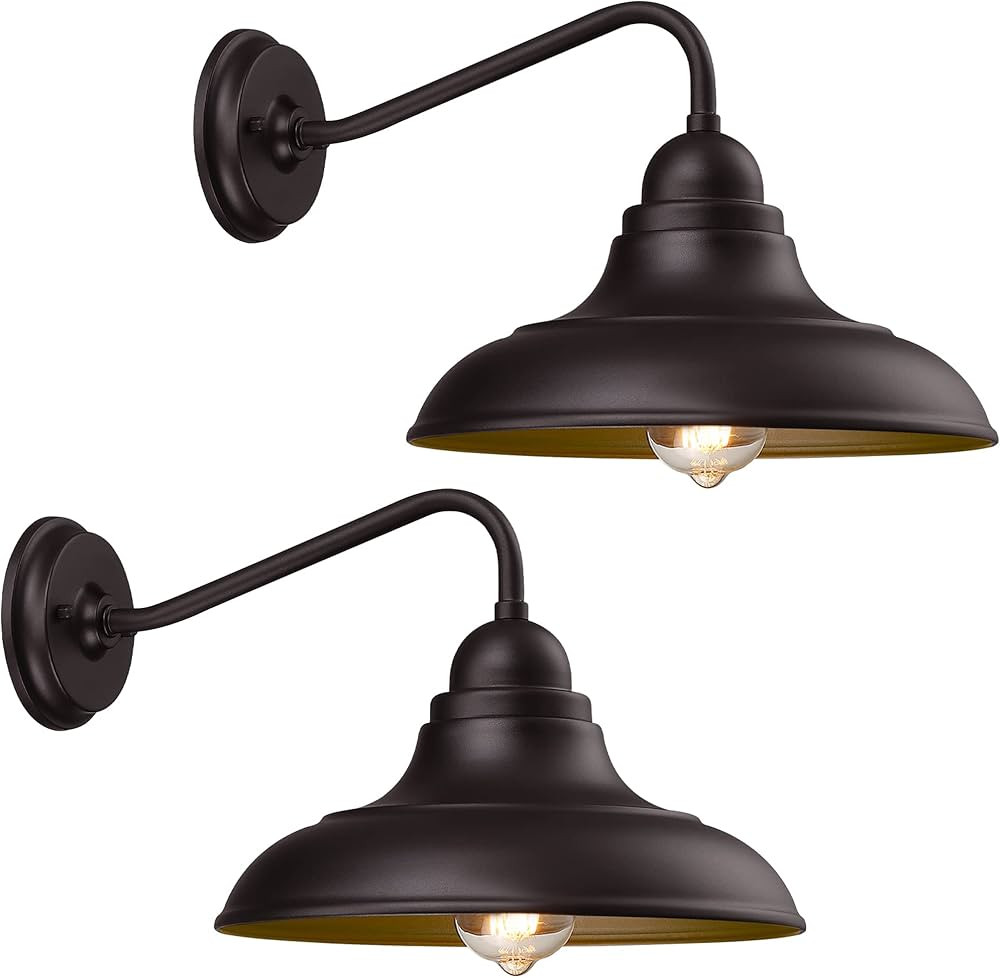 FLQMYQ Outdoor Wall Lights Wall Mount for House Farmhouse Outdoor Wall Sconce Brown Outside Wall ... | Amazon (US)