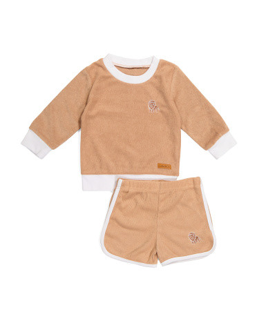 Infant Boy Lion Icon Sweatshirt And Shorts Set | TJ Maxx