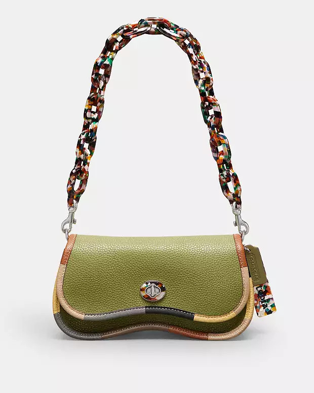 Wavy Dinky Bag In Coachtopia Leather With Colorful Binding | Coach (US)