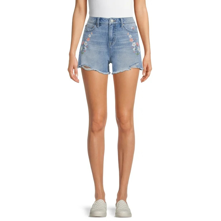 Time and Tru Women's High Rise Denim Shorts | Walmart (US)