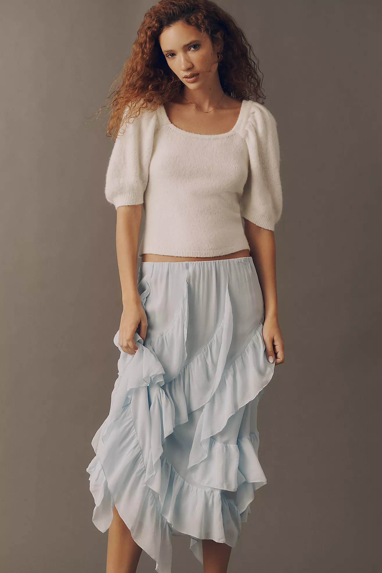By Anthropologie Ruffle Cascade Skirt | Anthropologie (US)