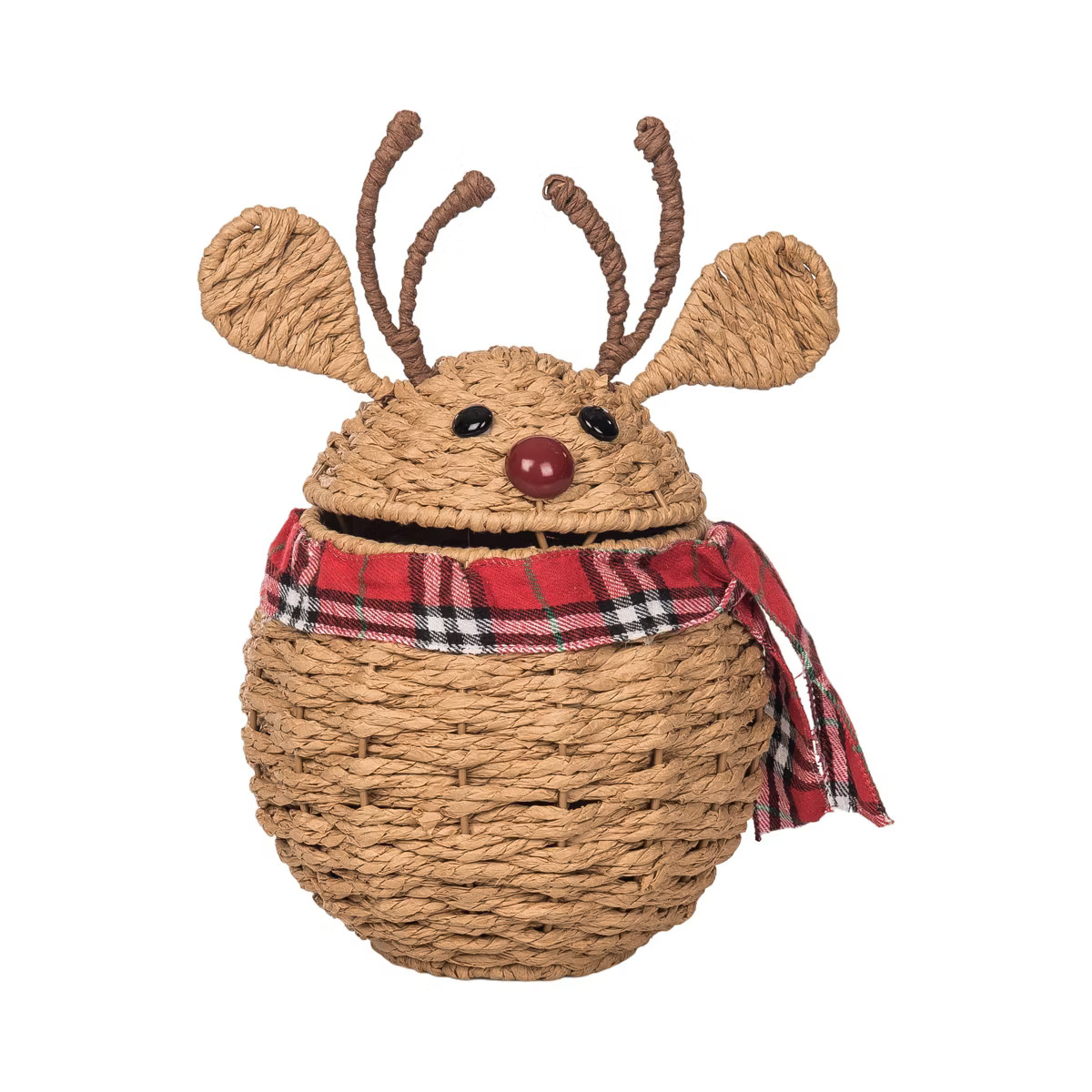 C&F Home Reindeer Christmas Handwoven Candy Container Basket w/ Lid | Target