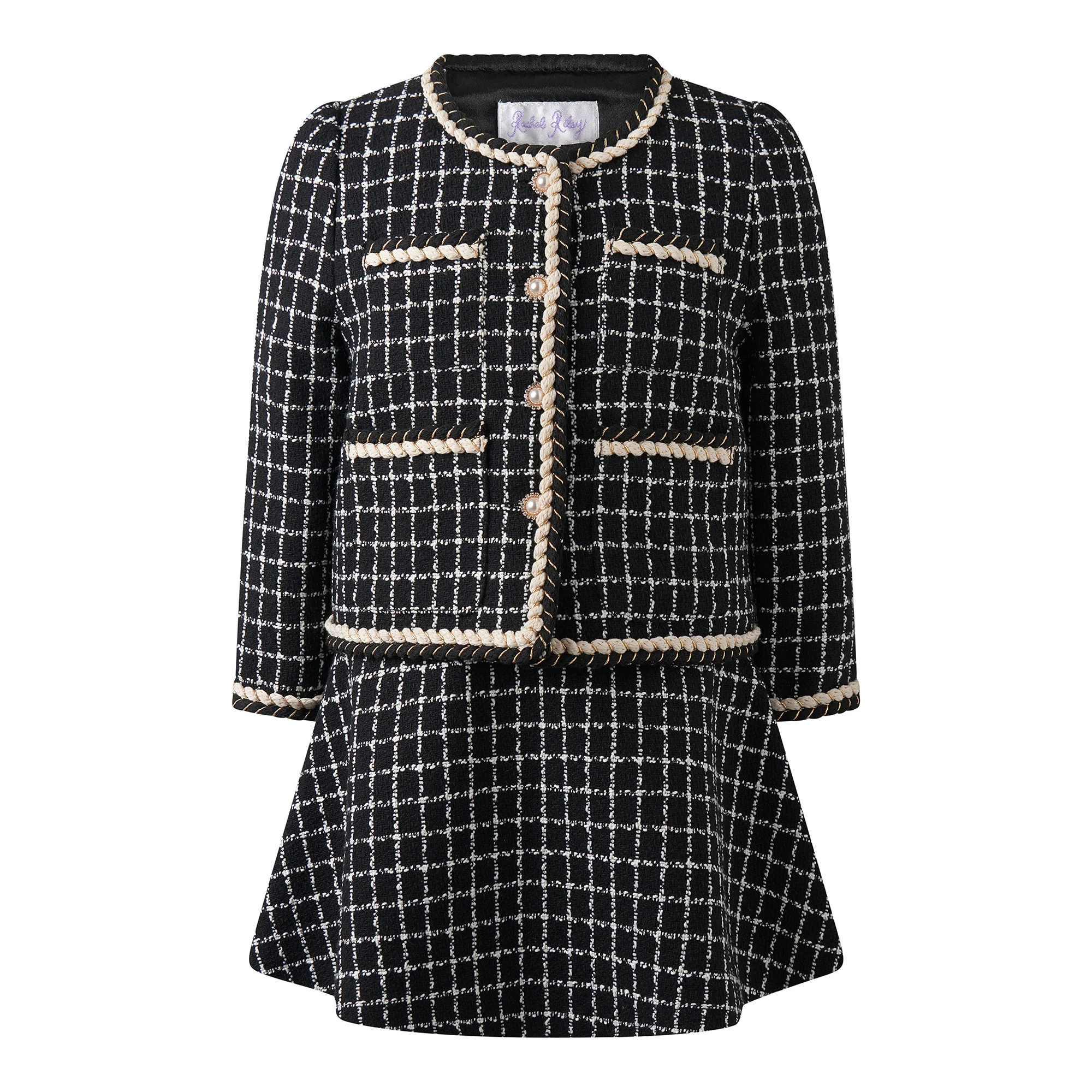 Check Tweed Jacket and Skirt Set | Rachel Riley