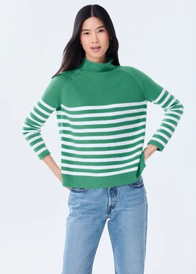The Cotton Mock Neck - Striped - Discontinued Color | Alice Walk