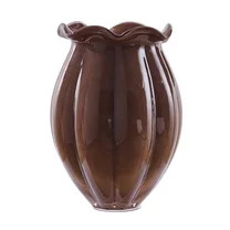 Home Decor Collection 9" Brown Milky Glass Vase | Walmart (US)