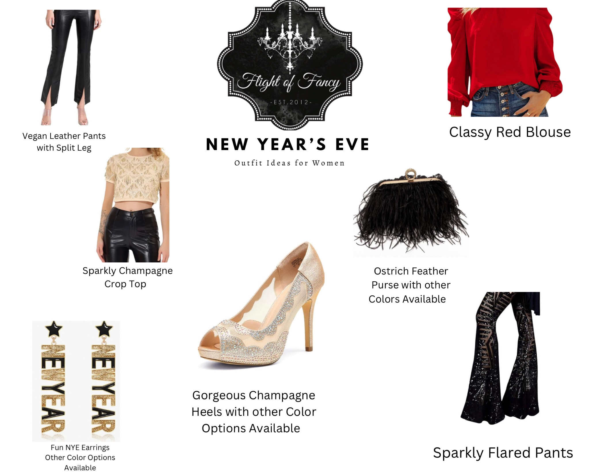 Gift yourself something fun and sparkly for the holidays or New Year’s Eve! How about vegan leather pants (I own these and LOVE them), paired with a sparkly crop top and champagne heels? Add some festive fun with NYE earrings and feathery clutch purse (buying myself the purse!) Glittery flared pants with a pop of red would be gorgeous too! 
#womens #NYE #glitter #sparkle #amazon

#LTKHoliday #LTKSeasonal #LTKGiftGuide