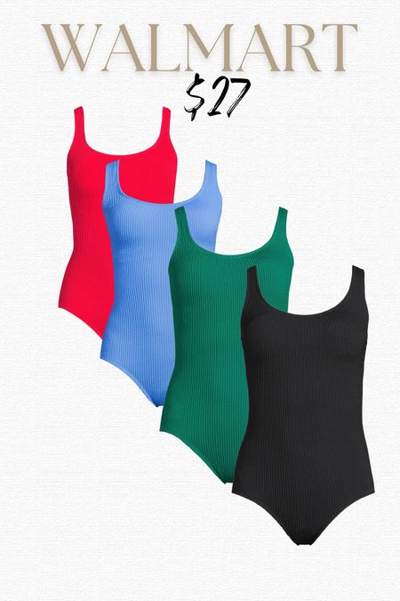  New ribbed one piece swim just dropped at Walmart!