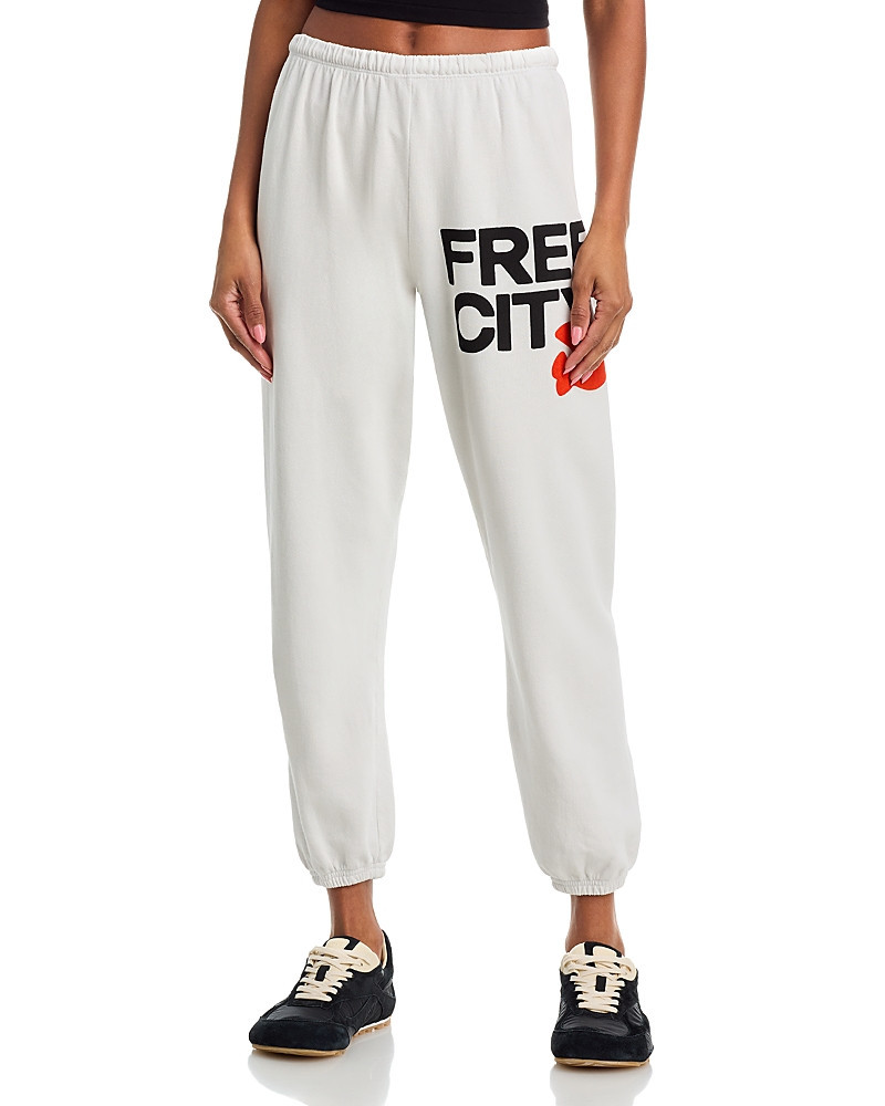 Free City Cotton Logo Sweatpants in Silver Cloud | Bloomingdale's (US)