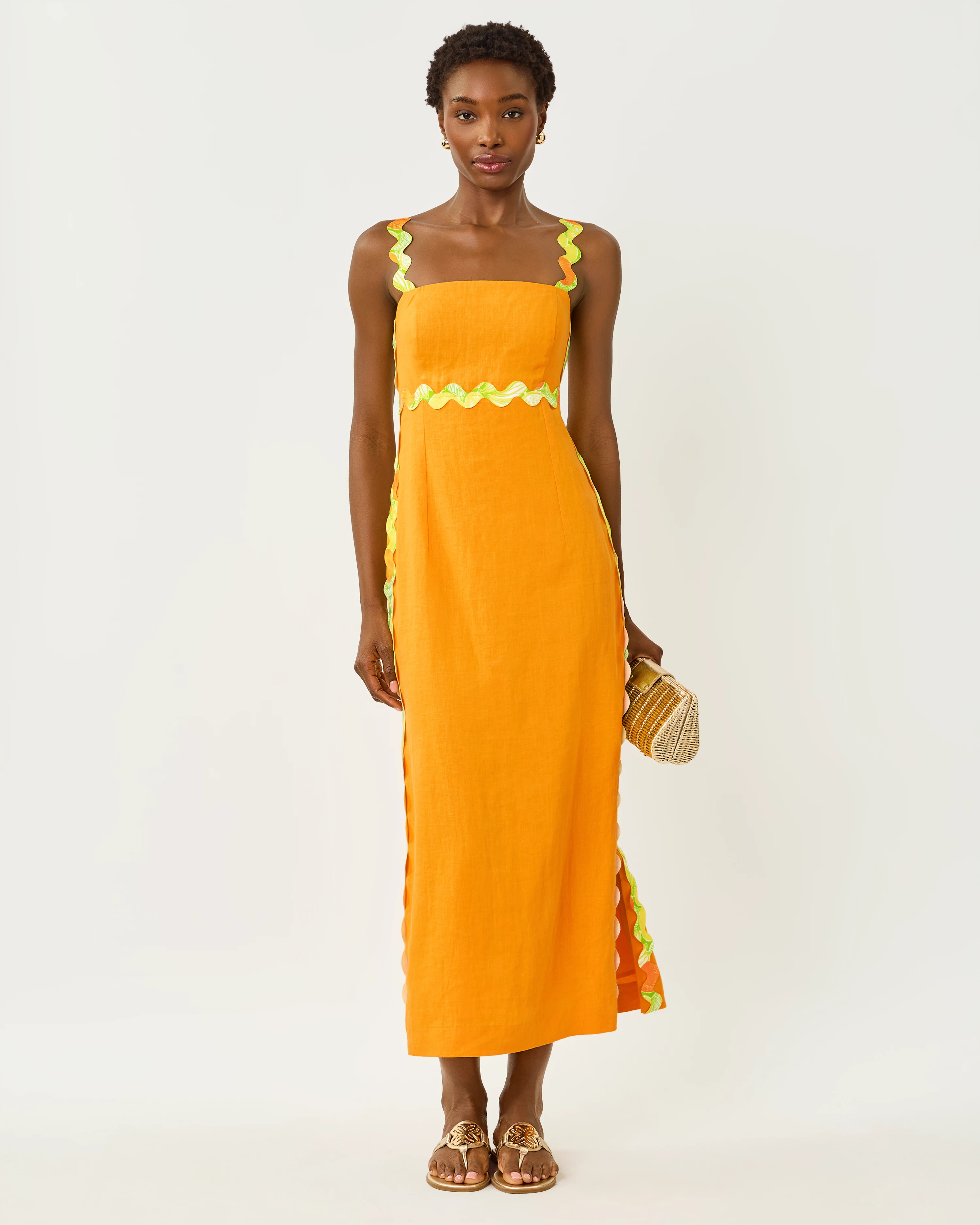 Mikayla Linen Midi Dress | Lilly Pulitzer