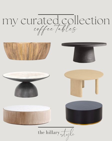 My Curated Collection of round coffee tables

Coffee Tables // Round // Crate and Barrel // Amazon // World Market // Neutral // Marble // Wood // Black // Home Decor // Living Room // Sitting Room // Family Room //

#LTKfamily #LTKhome #LTKstyletip