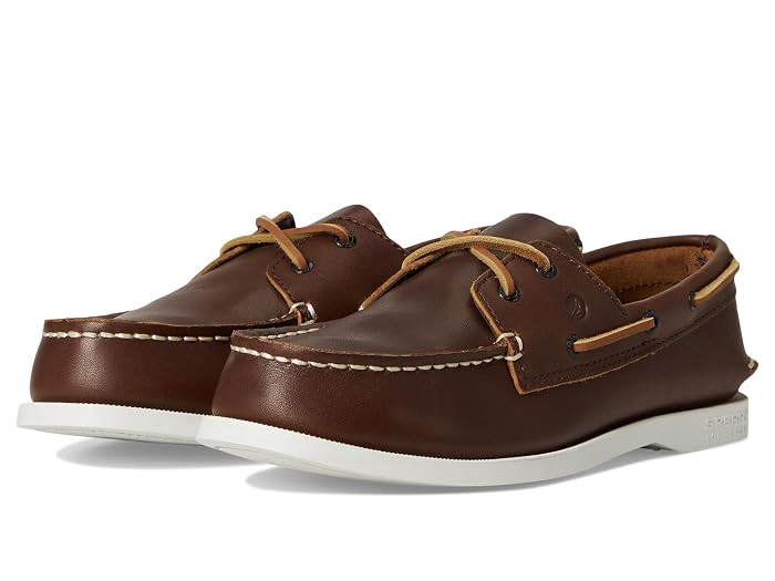 Sperry Kids Authentic Original (Toddler/Little Kid/Big Kid) Boys Shoes Brown : 4.5 Big Kid M, Leather | Zappos.com