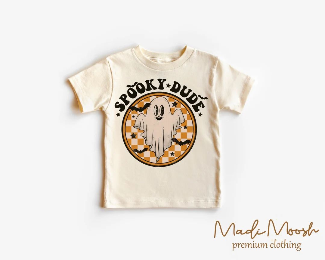Spooky Dude Toddler Shirt Halloween Kids Shirt Natural - Etsy | Etsy (US)