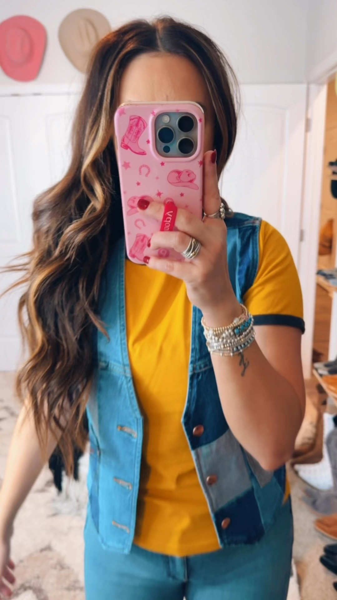 Wrangler and Lainey try on haul flare bell bottom jeans and a tee shirt and denim vest 

#LTKFindsUnder100 #LTKFindsUnder50 #LTKStyleTip