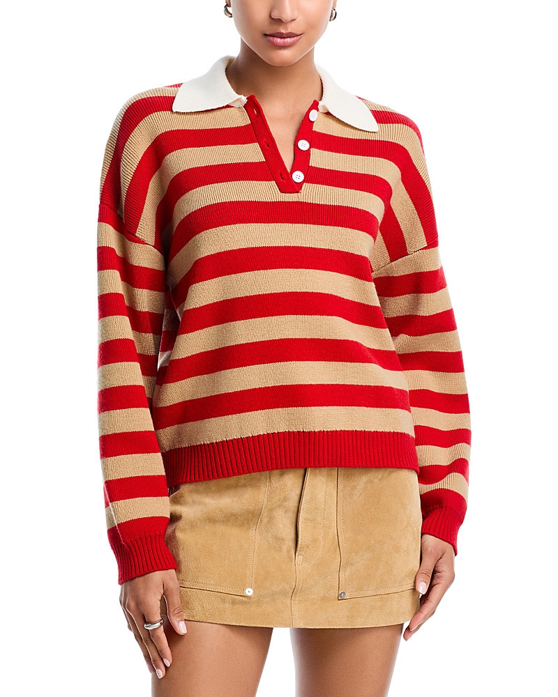 Wayf Cindy Striped Johnny Collar Sweater | Bloomingdale's (US)