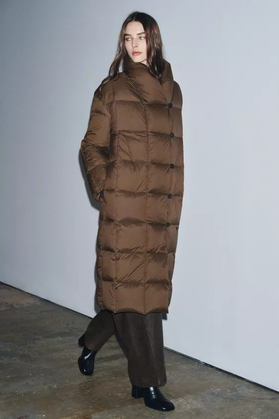 ZW COLLECTION LONG DOWN PUFFER JACKET | Zara UK