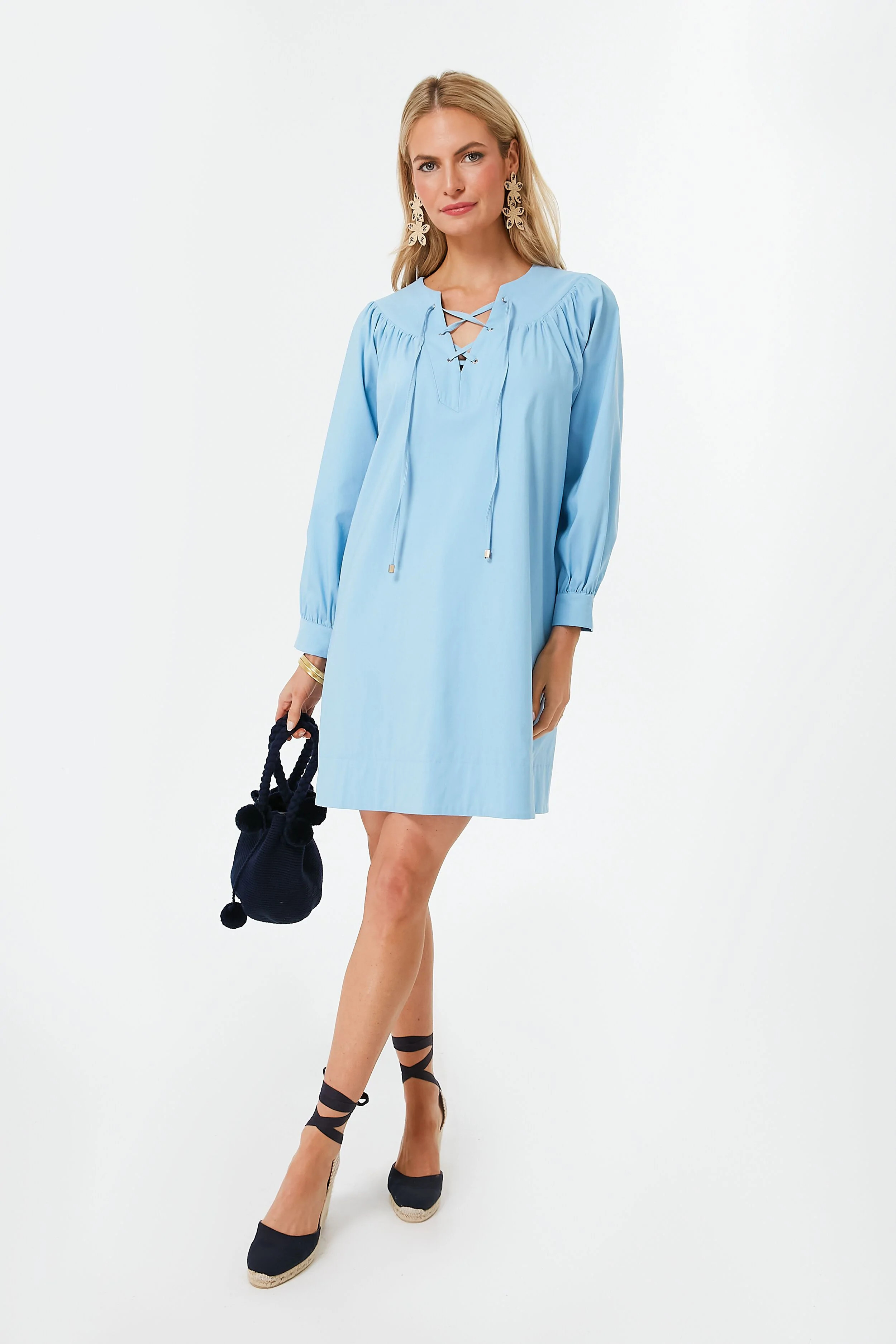 Blue Tie Front Robbie Dress | Tuckernuck (US)