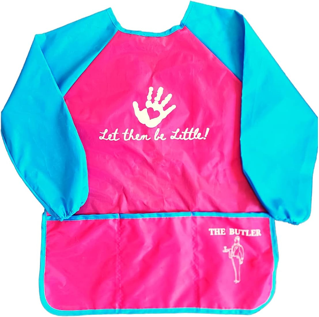 THE BUTLER Kids Art Craft and Painting Smock, Long Sleeve, Waterproof Apron with Pockets, Childre... | Amazon (US)