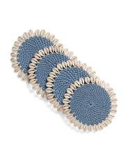 Set Of Four Capiz Coasters With Gift Box | TJ Maxx