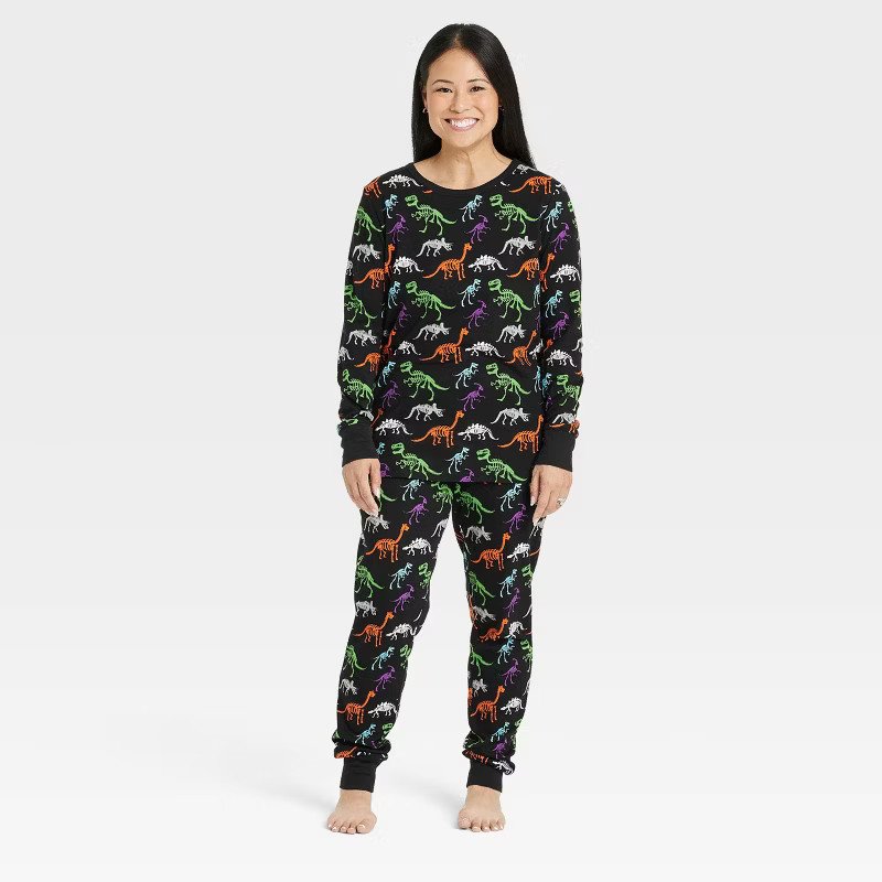 Women's Halloween Dino Skeletons Matching Family Pajama Set - Hyde & EEK! Boutique™... | Target
