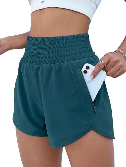 BMJL Women's Athletic Shorts High Waisted Running Short Pocket 2.5" Sporty Shorts Gym Workout Sho... | Amazon (US)