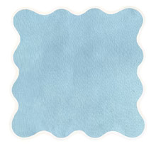 Linen Scalloped Square | Sky Blue | Fenwick Fields, LLC