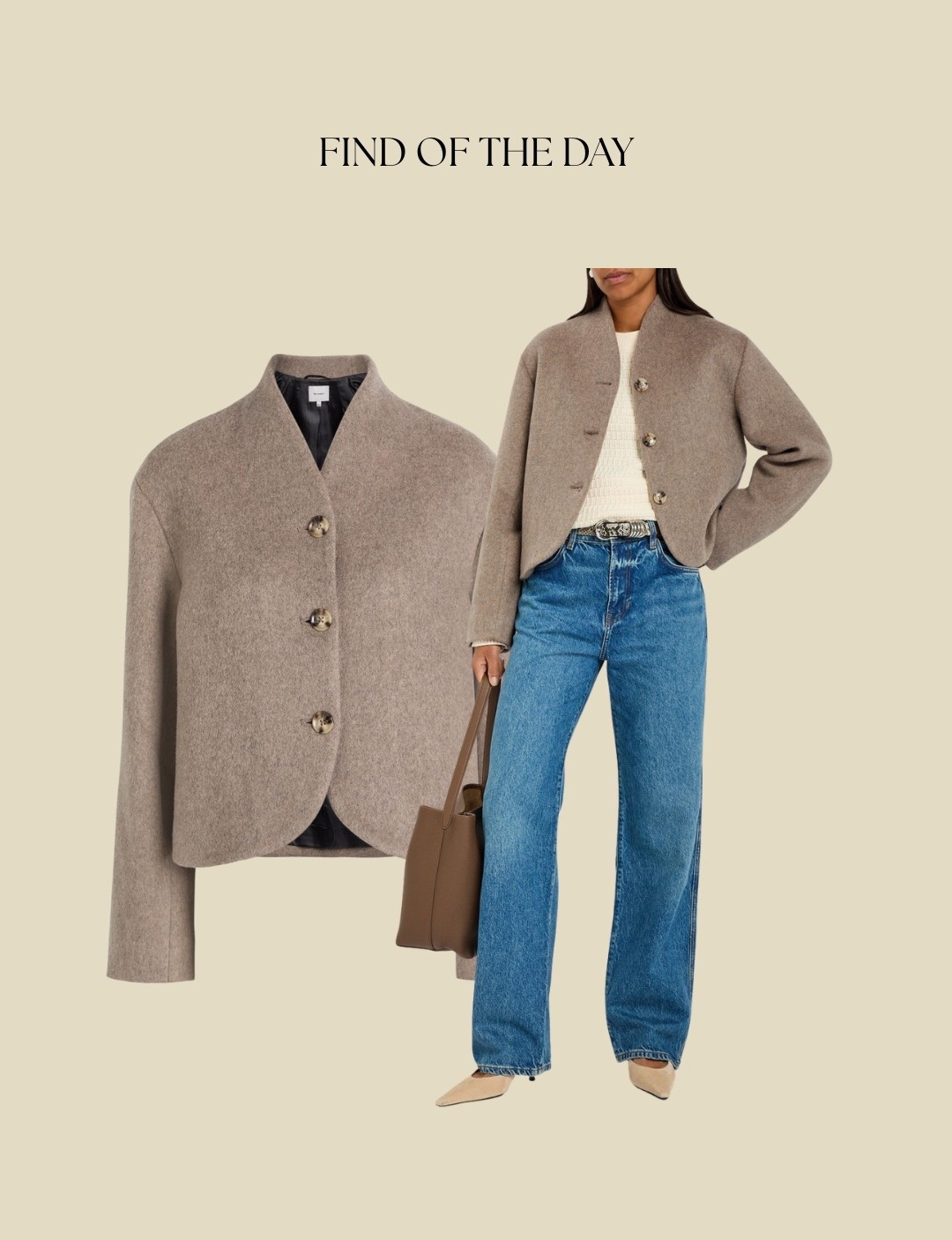 This reformation wool blend jacket is on my mind a lot! I’d get a large for an oversized fit 