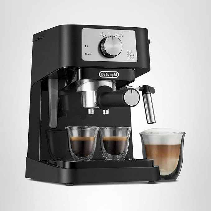 De'Longhi Stilosa Manual Espresso Machine, Compact Coffee Maker, 15 Bar Pump Pressure, Manual Mil... | Amazon (US)